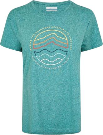 Columbia Dames Sloan Ridge Graphic Print T-Shirt (Teal)