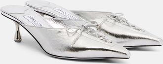 Jimmy Choo London Sandali Scarlett 50 in pelle metallizzata