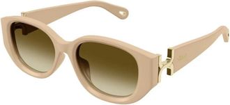 Chlo&eacute; Stijlvolle Brillen van Premium Kwaliteit - unisex - Zonnebrillen - Beige - 54 MM - Accessoires