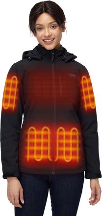 Ororo Womens Dual Control Heated Jacket with 5 Heat Zones, Up to 20 Hours of Warmth (Charger Not Included) (Black, M)