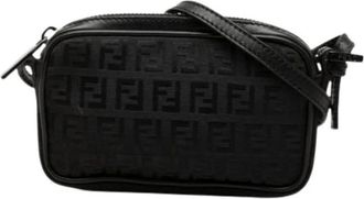 Fendi Pre-owned Crossbody Bag - Dames - Vintage Schoudertas - Zwart - ONE Size - Leer - Vintage