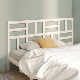 vidaXL Cabecero De Cama Madera Maciza De Pino Blanco 186x4x104 Cm Vidaxl