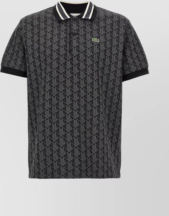 Lacoste jacquard monogram polo shirt