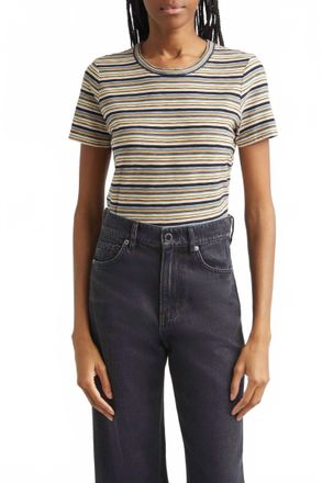 Veronica Beard Bouvet Tee In Variegated Multi Stripe