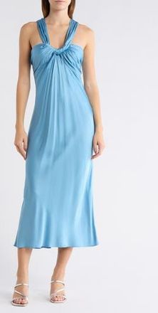 A.L.C. Ivy Satin Midi Dress in Blue Lagoon at Nordstrom Rack, Size 14