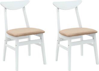 vidaXL Sillas De Comedor 2 Uds. Madera De Caucho S&oacute;lido Vidaxl
