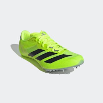 adidas Laufschuh ADIDAS PERFORMANCE ADIZERO SPRINTSTAR SPIKE, Gr. 41, gr&uuml;n (lucid lemon, core schwarz, halo silber), Synthetik, Textil, Schuhe Laufschuh, Lei