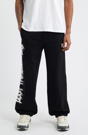 Rta Rafa Cyber Frequencies Oversize Sweatpants in Black Cyber at Nordstrom, Size Xxx-Large