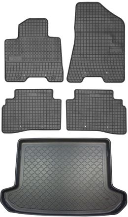 OEM Kia Sportage Iv Suv A Partir De 2018 Set - Alfombrillas De Goma Para Coche + Alfombrilla Para Maletero