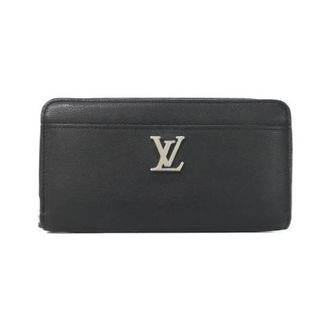 Louis Vuitton Pre-owned Wallets, female, Black, Size: ONE SIZE Pre-owned Zippy Lockme Calfskin Long Wallet
