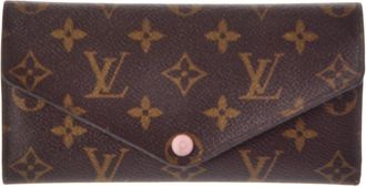 Louis Vuitton Brown Monogram Coated Canvas Portefeuille Josephine Trifold Long Wallet M (Authentic Pre-Loved)