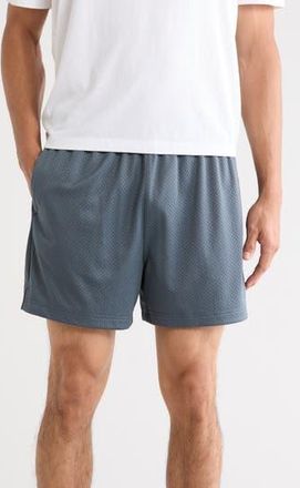 Zella Diamond Mesh Shorts in Blue Slate at Nordstrom Rack, Size Xx-Large