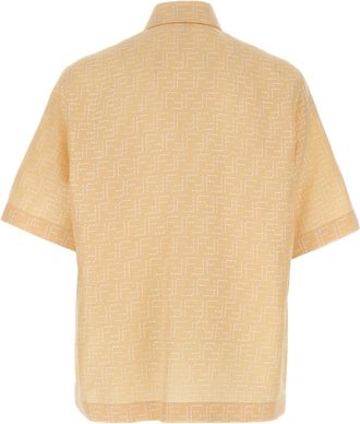 Fendi Mens Beige Linen Blouse