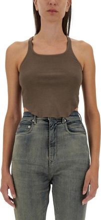 Rick Owens Cropped Fitted Tank Top
