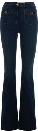 Elisabetta Franchi Jeans With Blue Jewel Logo