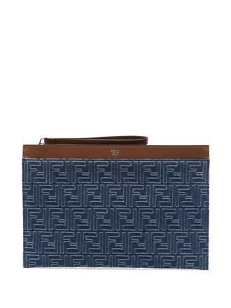 Fendi Clutch con monogramma GG - Blu