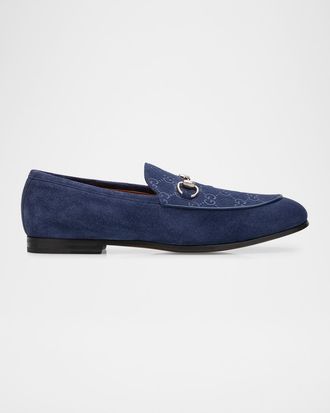 Gucci Men & apos;s Jordy Guccissima Suede Loafers