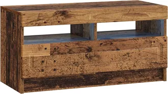 vidaXL Mueble De Tv Led Madera Envejecida Madera De Ingenier&iacute;a Vidaxl