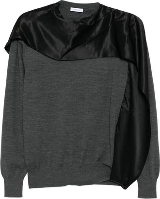 Ferragamo Maglione con foulard - Grigio