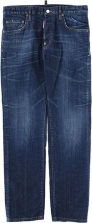 Dsquared2 Jeans met distressed wassing - Heren - Regular Fit Jeans - Blauw - XS - Katoen - Jeans