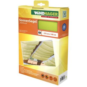 WINDHAGER Tenda Vela Parasole per tendicorda, Protezione Solare, pergola o Giardino dinverno, 270 x 140 cm, Verde Mela, 10880
