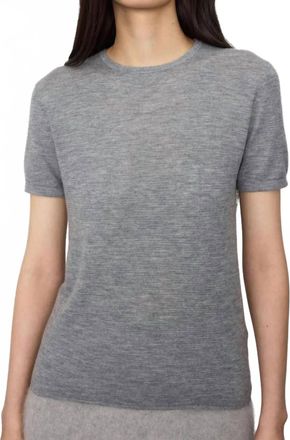 Lisa Yang Ira Short Sleeve T-Shirt In Dark Mist