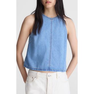 Madewell Airy Denim Shell Top in Clean Soft Sky at Nordstrom, Size Xx-Large