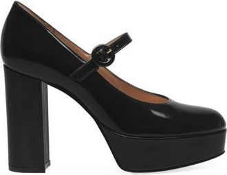Gianvito Rossi Aurora Pump in Black Nappa Leather at Nordstrom, Size 39.5
