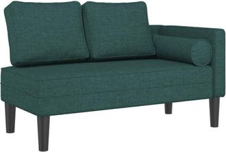 vidaXL Sofá diván con cojines tela verde oscuro Vidaxl