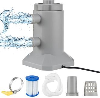 OEM Bomba De Filtro De Cartucho - Sistema De Filtraci&oacute;n De Cartucho Para Piscinas - Gris - 250 L/h - 55 W
