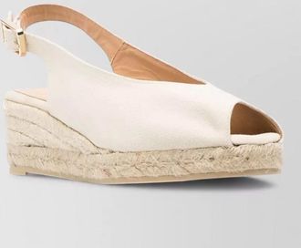 Castaner raffia peep-toe slingback espadrille wedges