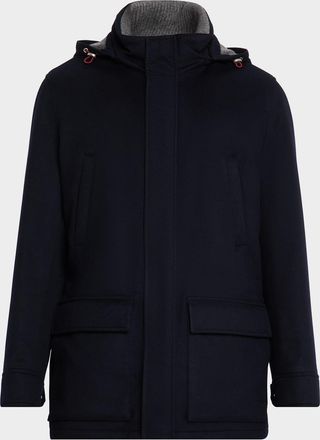 Brunello Cucinelli Mens Cashmere Hooded Coat