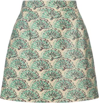 La DoubleJ Baia Mini Rok - Dames - Korte rokken - Groen - XL - Katoen - Rokken
