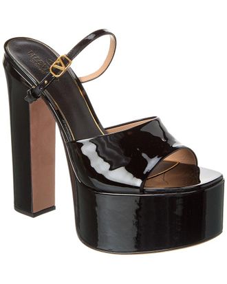 Valentino Vlogo Tan-Go 155 Patent Platform Sandal