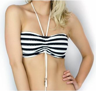 Seafolly Coast To Coast Bikini Top In Black/white