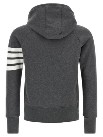 Thom Browne 4-Bar Striped Cotton Sweatshirt - Gray