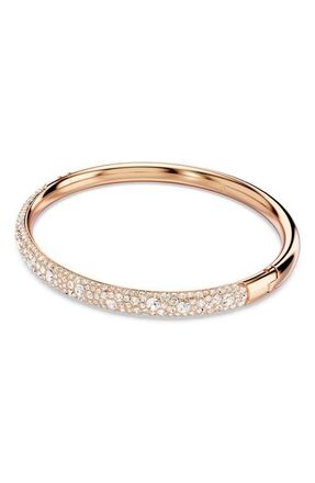 Swarovski Sublima Hinge Bangle in Rose Gold at Nordstrom, Size Large