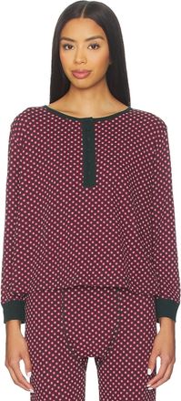 The Great. Crop Sleep Henley Top In Daisy The Print