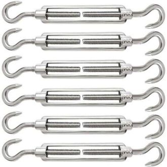 OEM 6 Tensores De Cable M5, Ganchos Tensores De Cable Ajustables De Acero Inoxidable 304 Y Ganchos Tensores De Alambre Para Cables De Acero, Cuerdas Y Acc