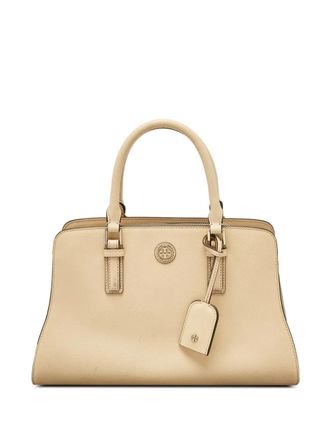 Tory Burch Borsa tote Robinson Dome in pelle - Toni neutri