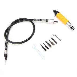 OEM Cincel El&eacute;ctrico Para Tallar Madera, Juego De Herramientas Para Trabajar La Madera, Mango Amarillo De F&aacute;cil Manejo Con Llave -crezuo