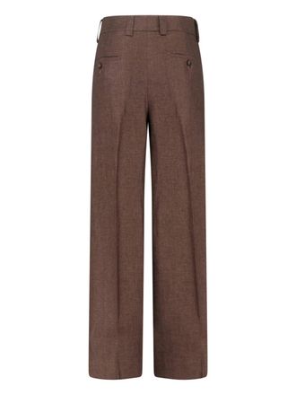 Incotex Womens Trousers Brown Linen