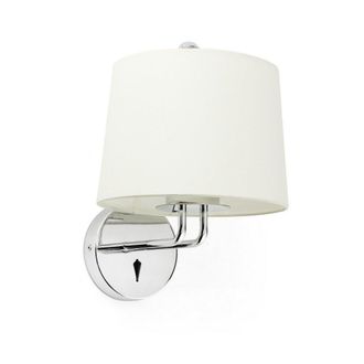 Netlighting Montreal Wall Light with Shade Chrome E27 in Grey