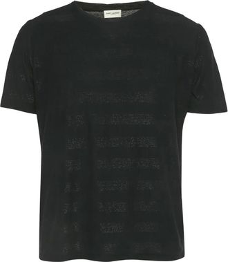 Saint Laurent T-shirt a righe - Nero