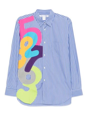 Comme Des Garçons striped shirt - men - Cotton - M - Blue