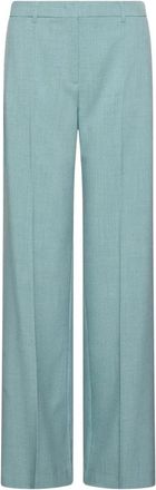 Marella Mllfiocco Wijde Broek - Dames - Wijde Broeken - Groen - S - Leer - Broeken