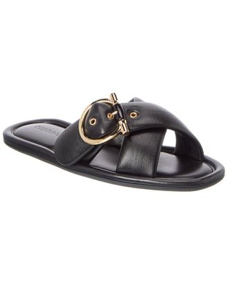 Ferragamo Gancini Leather Sandal