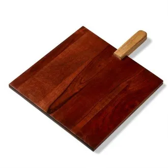 Tag Verge Square Board Natural Mango Wood Everyday Serving Tray in Black at Nordstrom