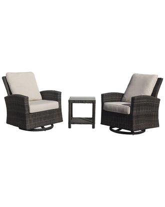 Courtyard Casual Cheshire 3Pc Swivel Chat Set
