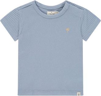 Babyface Ribbed Short Sleeve T-Shirt in Light Blue at Nordstrom, Size 9M
